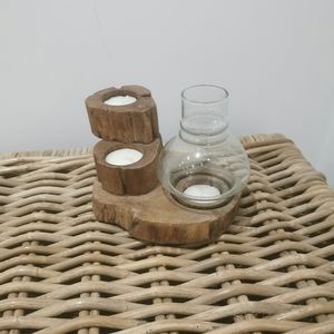 Wood made candle holder